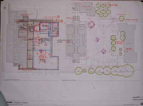 basement and site plan, ONAMI project, Nov 05