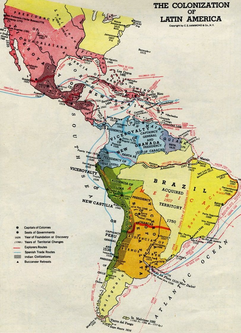 Map Of Colonial Latin America 86