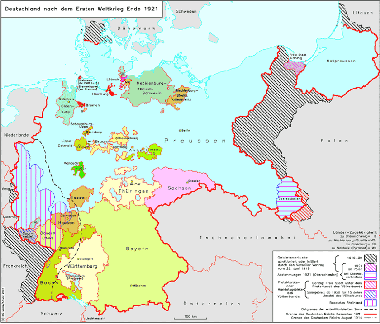 Map Of Germany Before Ww1