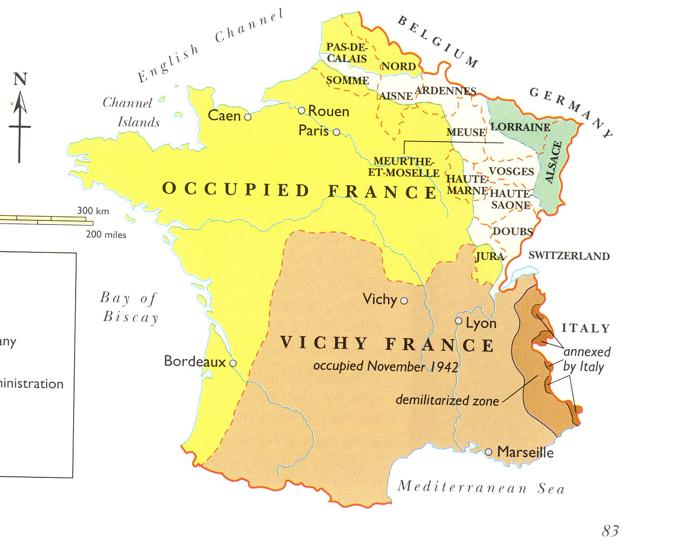 vichy france map