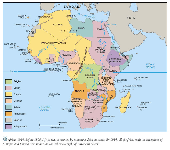 Africa - European colonies 1914