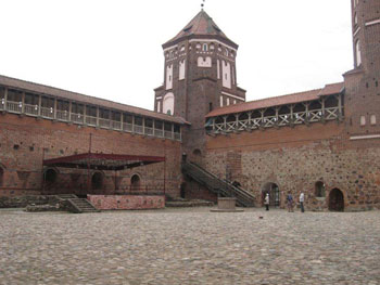 Inside courtyard of Mir Castle