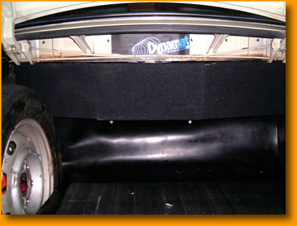 Speaker box in trunk