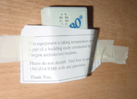 Placed Hobo Datalogger