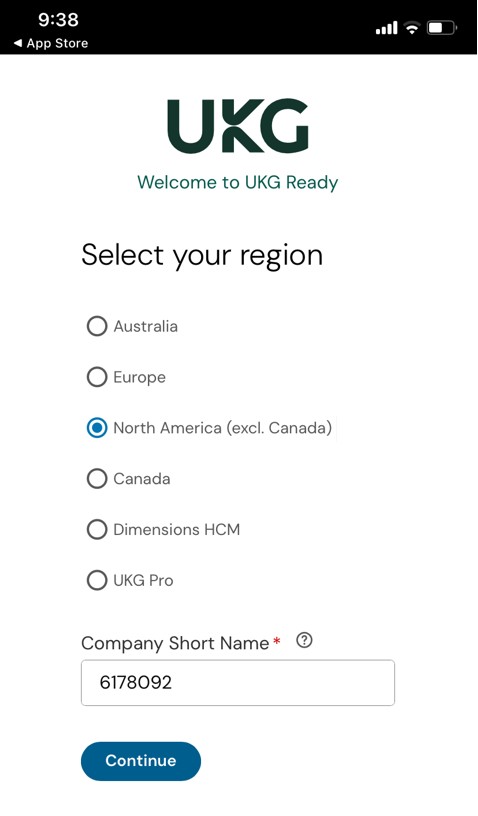 Image of UKG Ready app login