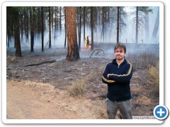 Daniele at prescribed fire, Sisters, OR