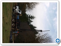 Mud rotary drilling with a split spoon sampler, near Little Lake, OR