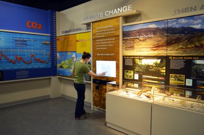 Climate change portion of the Explore Oregon exhibition 