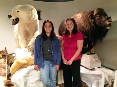 Pam Endzweig and Jensen Arctic Museum curator Roben Itchoak.