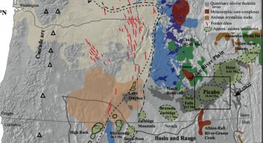 Map showing Picabo and Heise