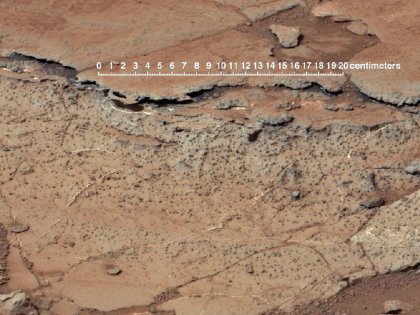 Image of soil found in the Gale Crater on Mars