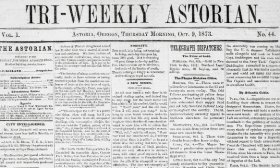 Image of 1873 Tri-Weekly Astorian