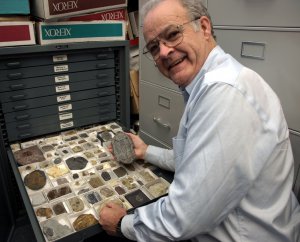 Greg Retallack with some of his donated collection