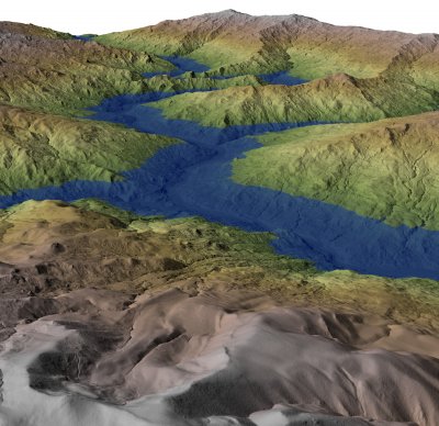 The lake as based on LiDAR mapping