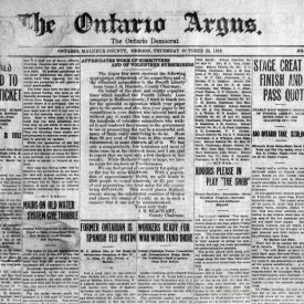 Sample page from the Ontario Argus