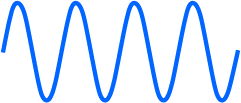 Blue high amplitude sin wave.