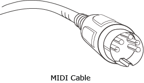A MIDI cable.