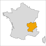 Rhone-Alpes, France map