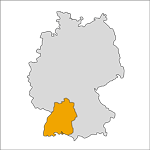 Baden-Wurttember, Germany map