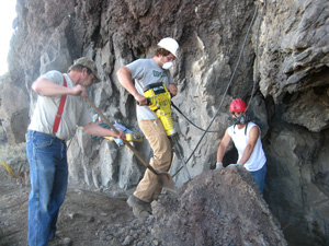 jackhammer work in cave 5