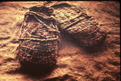 Sagebrush bark sandals, Fort Rock Cave, Photo by Steve Bodini