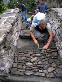 Repairing a stone path