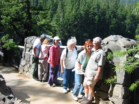 Chris, Brigitte, Max, Renate, Irmgard and Glen in front of...