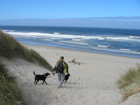 ...runter zum Strand