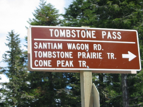 To get from the parking area at Tombstone Pass...