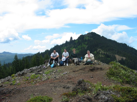 L-R: Hugo, Liz, Anne and I