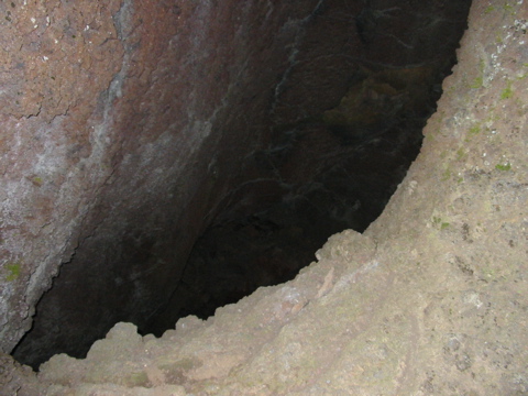 the throat that spewed out all the lava around us