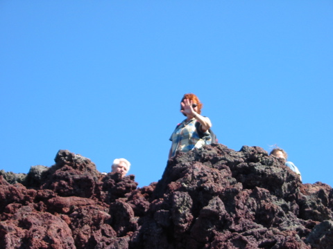 Glen and Irmgard (waving)