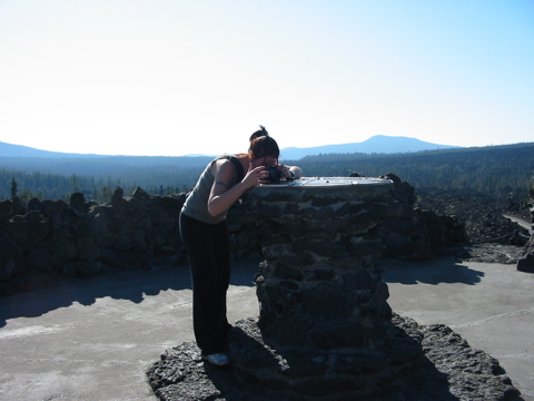 Sara setting up her camera...