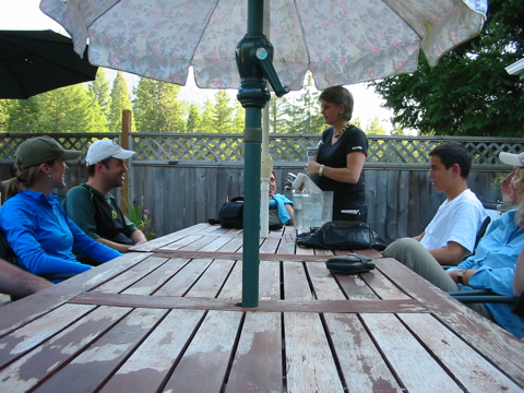 Waitress at Rustic Skillet taking orders for...