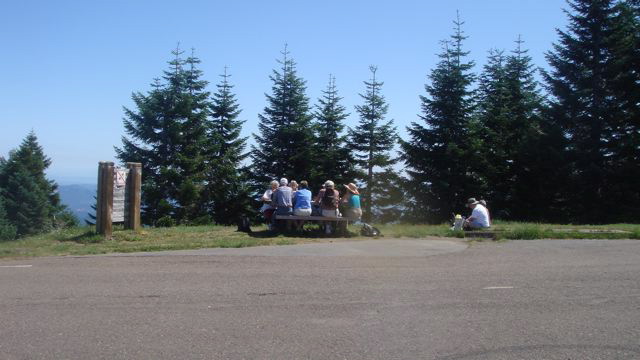 and lunch at the picnic table
