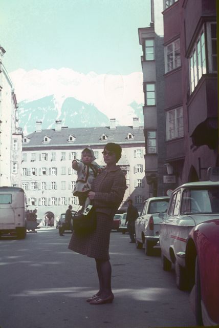 15. In 1966-67 they lived in Aachen, Germany, and travelled to Italy during the semester break, stopping in Innsbruck, Austria, to take this picture.