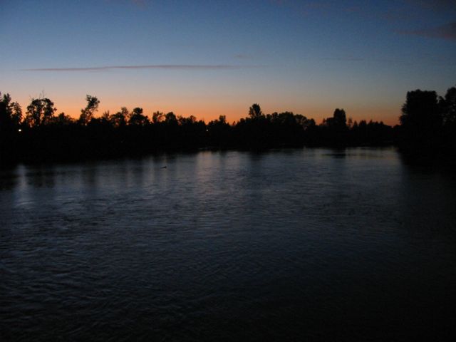 ...with the setting sun...