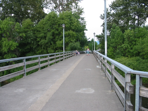The Greenway bike bridge: east end