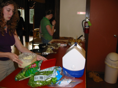 Das Abendesssen wird hergerichtet