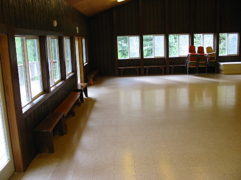 the main hall, where we eat, dance & sleep