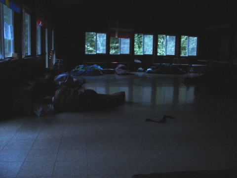 early Saturday morning: inside...