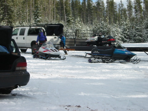 Snowmobilers at Ray Benson