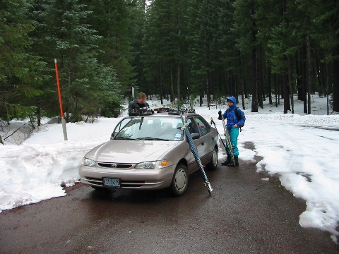 Ikenick Sno Park 24 Jan 2004:no snow, no other cars