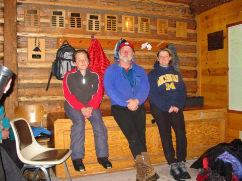 Jeannette (L) and Nicole with Dick Todd Of the Willamette Backcountry Ski Patrol 