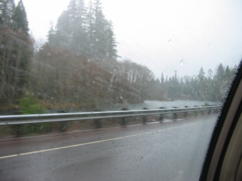 Janice's truck going to Cougar hot springs while Dan, Rebecca and I head for...