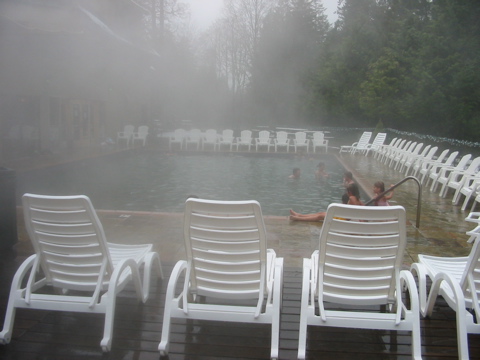 ...the pool at Belknap Hot Springs Resort