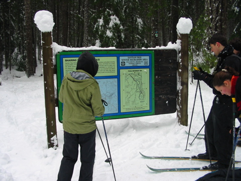 x-c ski routes from Ikenick Sno-Park