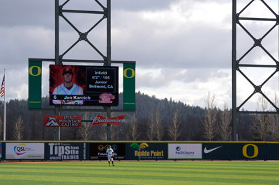 Oregon baseball gets new turf, videoboard, changes to fences at PK