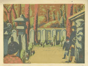Graveyard at Sengakuji from Scenes of Last Tokyo