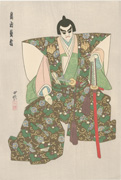 Hatakeyama Shigetada in Dan-no-ura Kabuto Gunki from the Illustrated Collection of Famous Japanese Puppets of the Osaka Bunrakuza